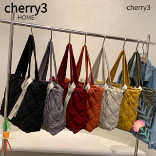 Cherry3 กระเป๋าสะพายไหล่ ผ้าฝ้าย แฟชั่นฤดูหนาว สําหรับผู้หญิง