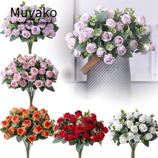 Muvako ช่อดอกกุหลาบยูคาลิปตัสประดิษฐ์ สําหรับตกแต่งบ้าน งานแต่งงาน