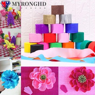 Myronghd ม้วนกระดาษเครป 1 ม้วน สีรุ้ง สําหรับตกแต่งฉากหลังถ่ายภาพ