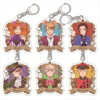 พวงกุญแจอะคริลิค จี้การ์ตูนอนิเมะ Axis Powers Hetalia Poker Series Ivan Alfred Arthur APH สําหรับผู้ชาย และผู้หญิง