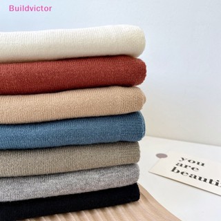 Buildvictor ผ้าคลุมไหล่ ผ้าพันคอ ผ้าถัก ขนาดใหญ่ สีพื้น เข้ากับทุกการแต่งกาย แฟชั่นฤดูใบไม้ร่วง และฤดูหนาว สําหรับผู้หญิง