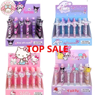 Sanrio ปากกาเจล ลายการ์ตูน Hello Kitty Kuromi Cinnamoroll เครื่องเขียน สําหรับเด็กนักเรียน 0.5 0.38 48 ชิ้น