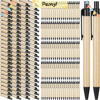 Pdony ปากกาลูกลื่น ปากกาคลิก สีดํา สีเขียว รีไซเคิล พับเก็บได้ 100 แพ็ค สําหรับเขียน สํานักงาน