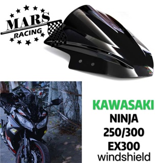 กระจกกันลมรถจักรยานยนต์ สําหรับ KAWASAKI NINJA250 NINJA300 EX 300R 2013 2014 2015 2016 2017