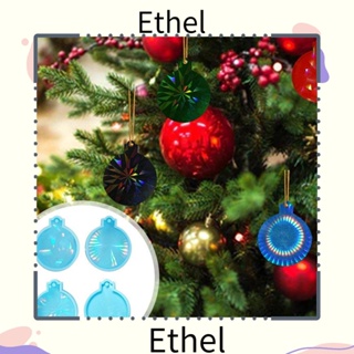 Ethel1 แม่พิมพ์ซิลิโคนเรซิ่น รูปลูกบอลคริสต์มาส สําหรับทําเครื่องประดับ พวงกุญแจ