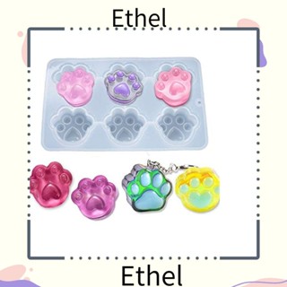 Ethel1 แม่พิมพ์ซิลิโคน อีพ็อกซี่เรซิ่น รูปอุ้งเท้าแมว 25.7*15.5*3.9 ซม. สําหรับทําเครื่องประดับ พวงกุญแจ