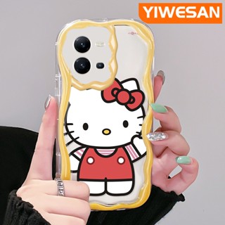 เคสโทรศัพท์มือถือแบบนิ่ม ใส กันกระแทก ลายการ์ตูนเฮลโลคิตตีน่ารัก สีสันสดใส สําหรับ VIVO V25 5G V25E X80 Lite V21E Y73 2020