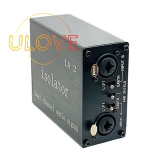 La-2 เครื่องแยกสัญญาณเสียง 6.35 XLR หัวมิกเซอร์ เสียง ปัจจุบัน ตัวกรองเสียงรบกวนอะคูสติก