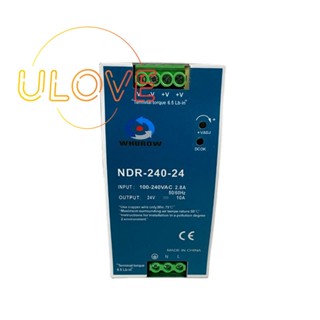 Ndr-240-24 รางเมาท์ DIN บางพิเศษ 24V 10A สําหรับไดรฟ์ควบคุมอุตสาหกรรม สวิตช์ไฟตู้ไฟฟ้า แหล่งจ่ายไฟ