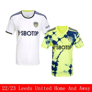 เสื้อกีฬาแขนสั้น ลายทีมชาติฟุตบอล Leeds United Home and Away 22 23 ชุดเหย้า พลัสไซซ์ สําหรับทุกเพศ