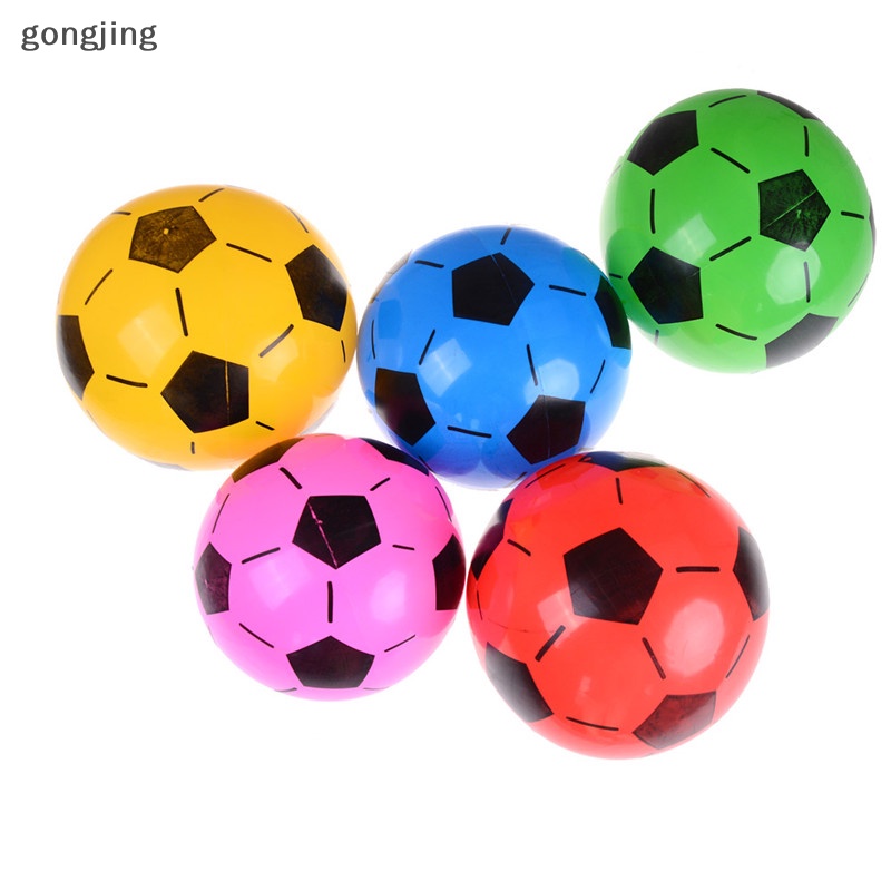 Gong ลูกบอลฟุตบอล PVC แบบเป่าลม ของเล่นชายหาด สําหรับเด็ก 1 ชิ้น