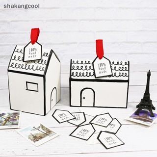 Shakangcool กล่องของขวัญ รูปบ้าน สําหรับใส่คุกกี้ เค้ก ลูกอม งานแต่งงาน วันเกิด SGL
