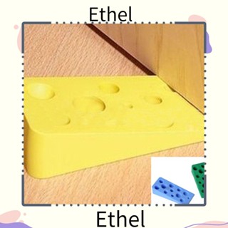 Ethel1 กันชนประตู ซิลิโคน กันลื่น ทนต่อการสึกหรอ รูปชีส กันลม สําหรับห้องนั่งเล่น