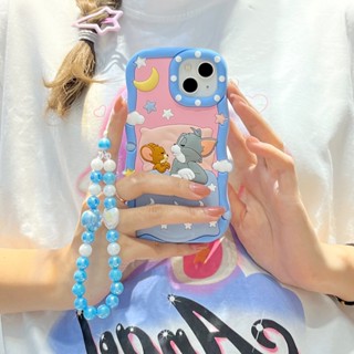 ใหม่ เคสโทรศัพท์มือถือ ซิลิโคนนิ่ม กันกระแทก ลายการ์ตูนหนู แมวน่ารัก พร้อมสายโซ่คล้อง สําหรับ iPhone 14 14PRO max 13 12PRO max 13pro max 11