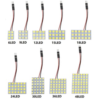 [จํานวนมาก ราคาเยี่ยม] หลอดไฟอ่านหนังสือ LED ภายในรถยนต์ แบบสองหัว ดัดแปลง สําหรับติดด้านหลังรถยนต์