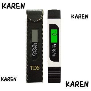 Karen TDS ปากกาทดสอบอุณหภูมิ พลาสติก ±2% 3-In-1 TDS EC สีขาว 0-9999μs 0-4999ppm 0-4999ppm สําหรับตู้ปลา