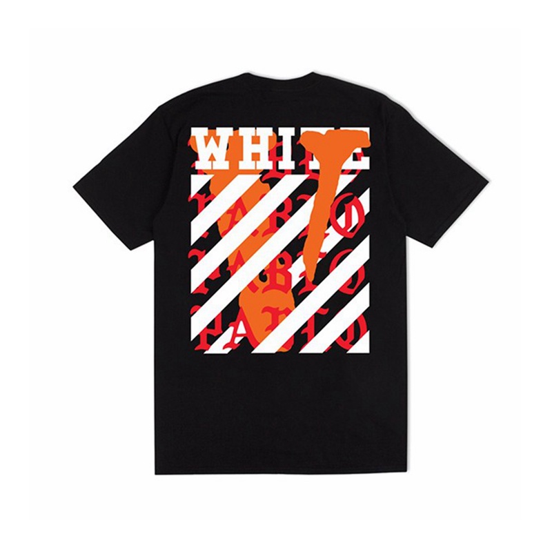 Spot youmidi แบรนด์อินเทรนด์และเล่นตลก seven party co แบรนด์พิมพ์เสื้อยืดแขนสั้นผ้าฝ้ายแท้ VLONE PAB