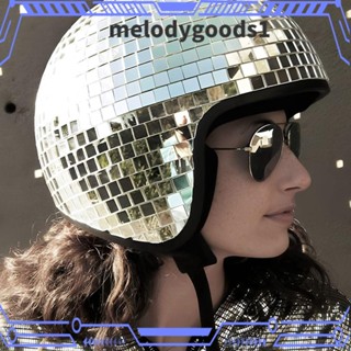 Melodygoods1 หมวกกันน็อคดิสโก้ แต่งกลิตเตอร์ แฟชั่นคาวบอย