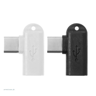 【seve*】อะแดปเตอร์แปลงชาร์จ Micro USB ตัวเมีย เป็น Type C ตัวผู้ 90 องศา 2 5 ซม. 0 98 นิ้ว