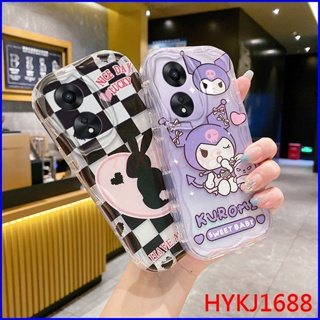 เคส Oppo A78 5G tpu ใส พิมพ์ลายครีม แฟชั่น คู่รัก เคสโทรศัพท์ softcase NYW