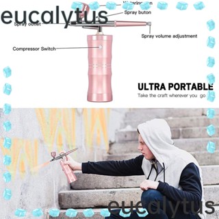 Eucalytus1 แปรงแอร์บรัช แรงดันสูง แบบพกพา ชาร์จไฟได้ สําหรับตกแต่งเล็บ