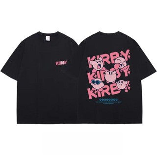 Kirbys Dream Land เสื้อยืดแขนสั้นคู่รักแบรนด์น้ำ ins พิมพ์ลายลมผ้าฝ้ายฤดูร้อน ตัวเลือกสไตล์แฟชั่น น่ารักUnisex แนวโน้ม