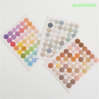 Guadalupe สติกเกอร์ ลายกราฟฟิตี้ หน้ายิ้ม ทรงกลม สําหรับติดตกแต่งสมุดโน้ต 2 แผ่น