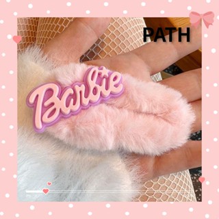 Path กิ๊บติดผม สีชมพู ตุ๊กตาบาร์บี้ สไตล์ตุ๊กตาบาร์บี้ ปิ่นปักผม เครื่องประดับผม หรูหรา แฟชั่นสําหรับผู้หญิง