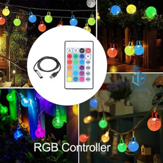 @ สายไฟ LED RGB USB IR 24 คีย์ พร้อมรีโมตคอนโทรลไร้สาย สําหรับ LED Stri [Missece.th]