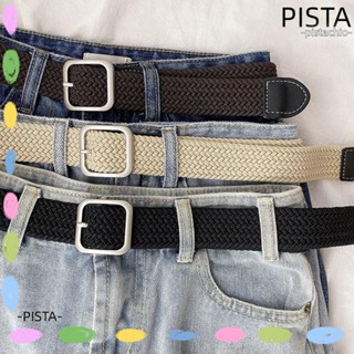 Pista เข็มขัดไนล่อน ผ้าใบถัก เข็มขัด ผู้หญิง ผู้ชาย หรูหรา ออกแบบแบรนด์วินเทจ สานเอว