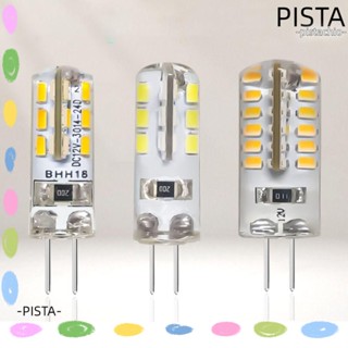 Pista หลอดไฟฮาโลเจน LED G4 พลาสติก มุม 360 องศา 12V แบบเปลี่ยน สําหรับโคมไฟระย้า 10 ชิ้น