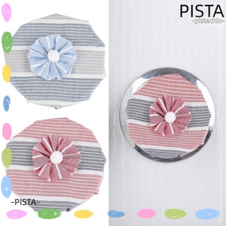 Pista ฝาครอบลูกบิดประตู ผ้าฝ้าย แบบนิ่ม ลายดอกไม้ กันลื่น ป้องกันไฟฟ้าสถิตย์ สําหรับตกแต่งตู้เสื้อผ้า