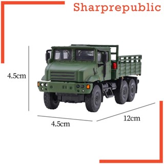 [Sharprepublic] โมเดลยานพาหนะโลหะ 6WD 1/64 เสมือนจริง ขนาดเล็ก สําหรับตกแต่งโต๊ะทราย ปาร์ตี้ ของสะสม