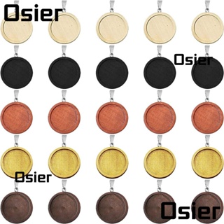 Osier1 ถาดจี้ไม้ดิบ สีน้ําตาลเข้ม สีแดง สําหรับทําเครื่องประดับ แฮนด์เมด