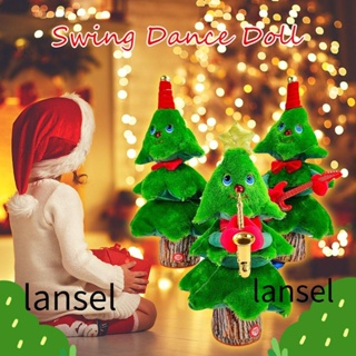 Lansel ตุ๊กตาเต้นรําสวิง พูดคุย กีตาร์ Merry Christmas ของเล่นเพลง