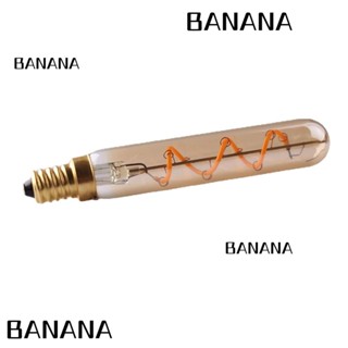 Banana1 หลอดไฟคริสตัล 2W T25 LED E14 E12 2200K สีขาวอบอุ่น สําหรับตกแต่งบ้าน