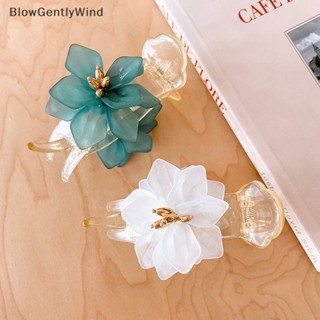 Blowgentlywind กิ๊บติดผม รูปดอกคามิเลีย ประดับโบว์ หรูหรา เครื่องประดับ สําหรับผู้หญิง