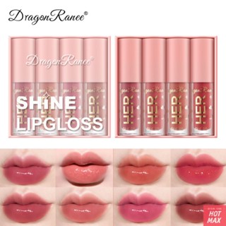 DRAGON RANEE 4PCS Lip Glaze Set Glass Lip White And Not Easy To Fade Lip Glaze [hotmax]