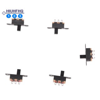  สวิตช์สไลด์ SPDT เปิด ปิด 2 ตําแหน่ง 50V 0.5A 3 Pin 1P2T 3 Pin 5 ชิ้น