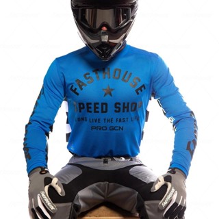 Fasthouse เสื้อแขนยาว ระบายอากาศ แบบแห้งเร็ว สําหรับขี่จักรยานเสือภูเขาวิบาก BMX Moto