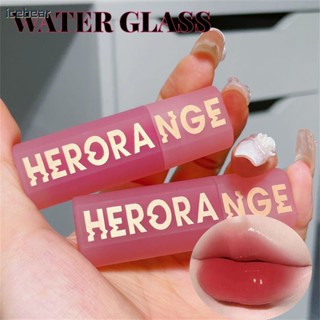 HERORANGE GLOSS Mirror Lip Glaze Moisturizing Graffiti Non-Stick Cup ลิปกลอสแก้วติดทนนาน [icebear]