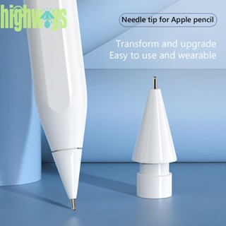 ปลายปากกาโลหะ แบบเปลี่ยน สําหรับ Apple Pencil Gen 1 2 iPad Stylus 1 2 3 ชิ้น [highways.th]