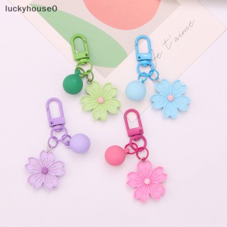 Luckyhouse0^^ พวงกุญแจเรซิ่น จี้ลูกบอลกลม ลายดอกซากุระน่ารัก สําหรับตกแต่งกระเป๋า