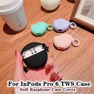 【imamura】เคสหูฟัง แบบนิ่ม สีพื้น สีชมพู และสีฟ้า สําหรับ InPods Pro 6 TWS Pro6