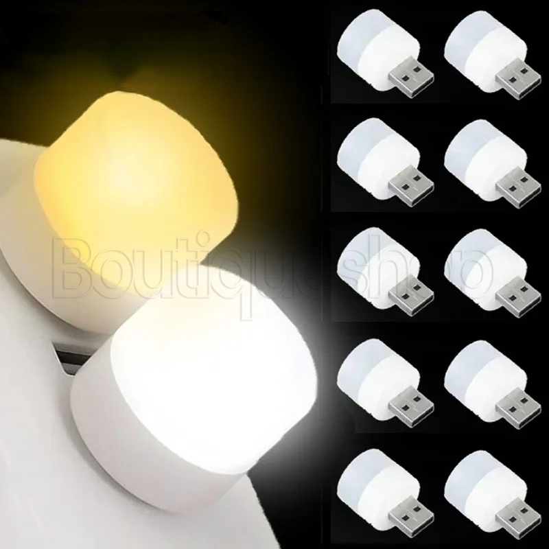 โคมไฟอ่านหนังสือ LED ทรงกลม ขนาดเล็ก 5V 1W ชาร์จ USB สว่างมาก สําหรับอ่านหนังสือ คอมพิวเตอร์