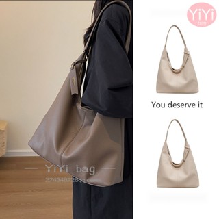 [YiYi] กระเป๋าโท้ท หนังนิ่ม จุของได้เยอะ สไตล์เกาหลี สําหรับนักเรียน