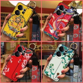 Phone Holder Fashion Design Phone Case For Tecno Camon20 Premier/CK9n Silicone Wristband ring Shockproof Lanyard protective
