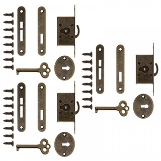 อุปกรณ์ล็อคตู้เสื้อผ้า คุณภาพสูง สไตล์วินเทจ จํานวน 3 ชุด