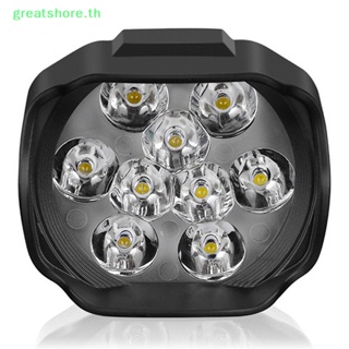 Greatshore ไฟหน้ารถมอเตอร์ไซค์ LED 9 ดวง 6W DC12V สว่างมาก สีขาว สําหรับรถจักรยาน TH