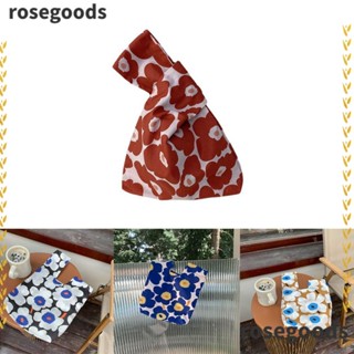 Rosegoods1 กระเป๋าถือ กระเป๋าใส่เหรียญ ขนาดเล็ก ลายดอกไม้ ลิปสติก นํากลับมาใช้ใหม่ได้ แฟชั่นสําหรับผู้หญิง